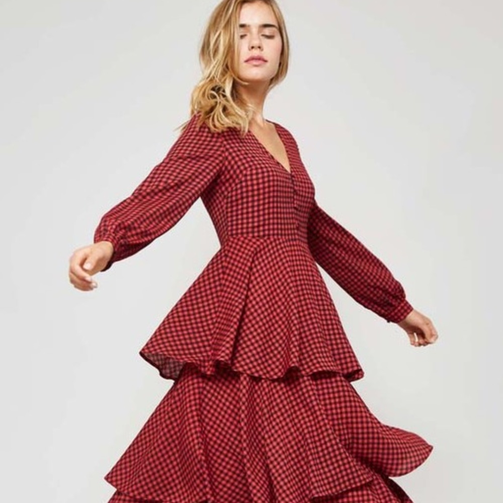 Button Down Ruffled Dress